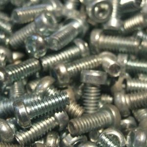 Fifty Meccano zinc 3/8 inch allen bolts, part 111c