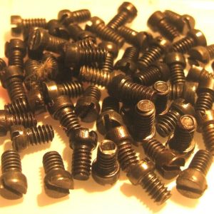 Fifty Meccano black cheesehead bolts part 37b (army multikit)
