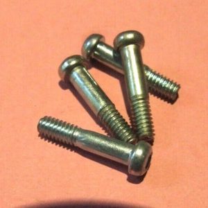 Four Meccano zinc 3/4 inch allen pivot bolts, part 147f