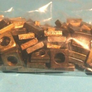 One hundred Meccano brass plated nuts, part 37a
