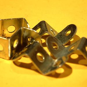Five Zinc Meccano Reversed Angle Brackets No.125