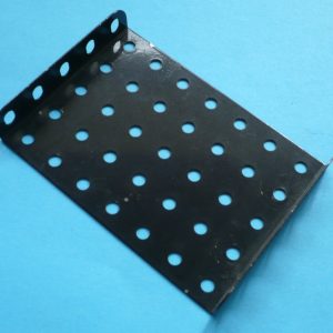 Meccano 3.5 x 2.5 inch black Flanged Plate part 53, good used condition