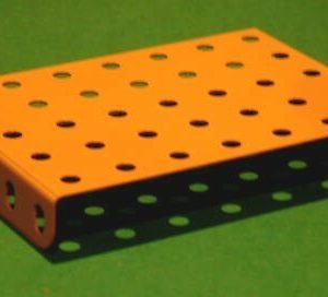 Meccano  3.5 x 2.5 inch yellow Flanged Plate part 53