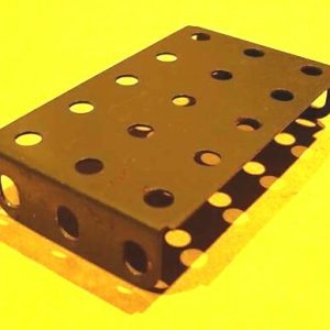 Army green Meccano Flanged Plate, Part No 51