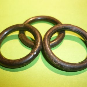 Three Meccano black Rubber Rings, part 155