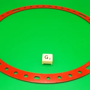 Meccano Circular Strip, part 145, Light Red. (G)