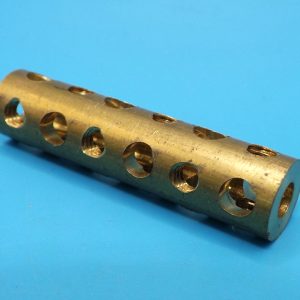 Meccano compatible custom-made 6 hole brass coupling