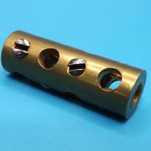 Meccano compatible custom-made 4 hole brass coupling