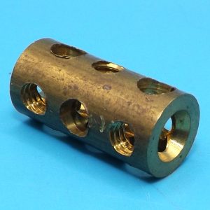 Meccano compatible custom-made 3 hole brass coupling