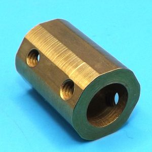 Meccano compatible custom-made large axle brass coupling