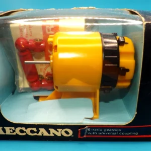 Meccano six ratio gearbox, No.11062, with universal coupling. (F)