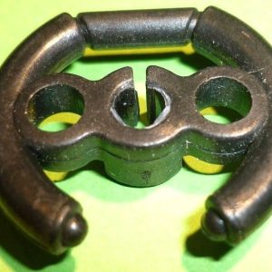 Meccano plastic Steering Wheel 1" dia, black, part 321a