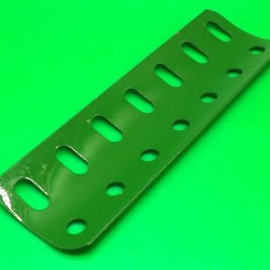 Meccano compatible green curved girder, 7 hole
