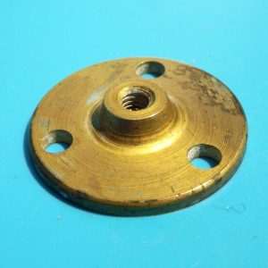Meccano compatible brass circular plate, with a threaded centre hole.