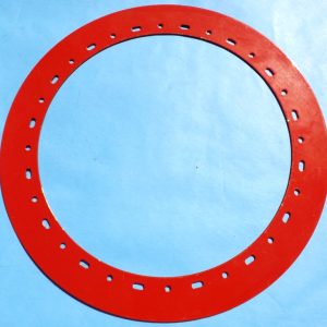 Meccano compatible 10.9 inch Circular Strip, red.