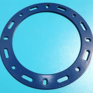 Meccano compatible 4.5 inch Circular Strip, blue.