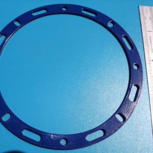 Meccano compatible 110mm Narrow Circular Strip, Blue.