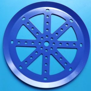 Meccano compatible 6" Pulley Half Disk, Blue, part 19d.