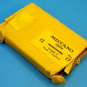 Meccano yellow trade box of twelve 2" axle rods, part 17. (A)