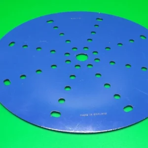 Meccano Circular Plate, part 146. Med blue, stamped, Very Good. (A)