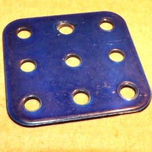 Meccano part 74 metallic blue plate