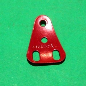 Meccano triangular cupped plate part B684, maroon