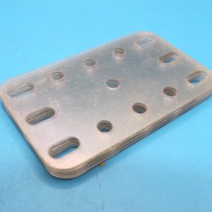 Ten Meccano transparent plastic Plates, 3 x 5 hole, part 193, bulk pack