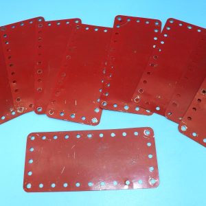 Ten Meccano 5.5 x 2.5 inch Flexible Plate, part 192, bulk pack
