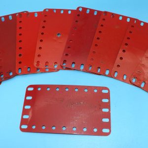 Ten Meccano slotted 4.5 x 2.5 inch Flexible Plate, part 191 bulk pack