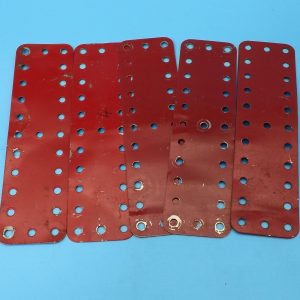 Five Meccano 5.5 x 1.5 Flexible Plate, part 189, bulk pack