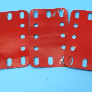 Five Meccano slotted 1.5 x 2.5 inch Flexible Plate, part 188, bulk pack