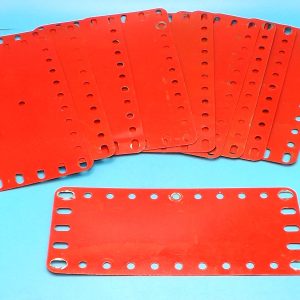 Ten Meccano slotted 5.5 x 2.5 inch Flexible Plate, part 192, bulk pack