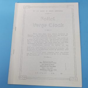 The GMM Series of Modern Supermodels SML 53 Foliot Verge Clock