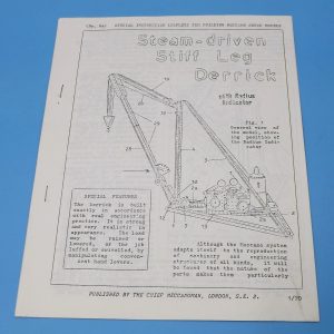 The GMM Series of Modern Supermodels SML 6a Steam Driven Stiff Leg Derrick