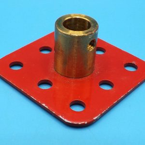 Meccano compatible large axle bearing plate (7.5 mm internal dia.), boss 15 mm deep