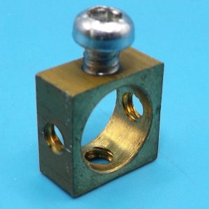Meccano compatible custom-made large axle brass square collar (9.5 mm internal dia.)