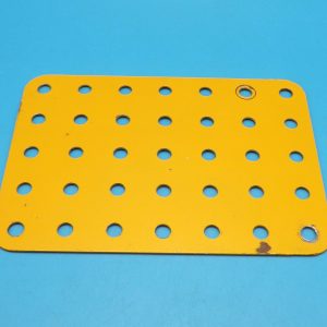 Meccano compatible yellow flat plate, 5 x 7 hole