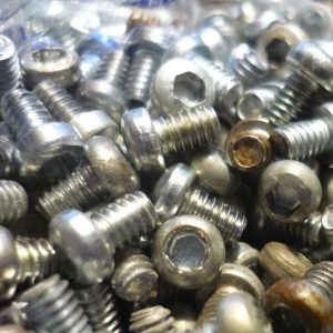 Fifty Meccano zinc plated Allen Bolts, part 37b.