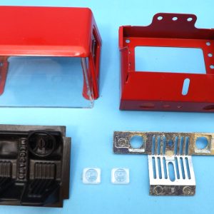 Parts to make a Meccano Multikit cab in red, complete.
